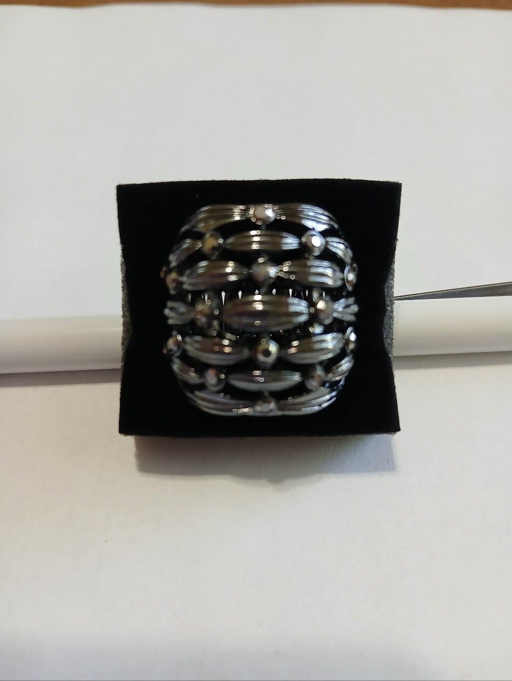 Paparazzi-Chunky Gunmetal Multi-Band Statement Ring